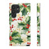 Christmas Holly on a Golden Background - Impact Resistant Phone Case Samsung Galaxy S22 Ultra Matte